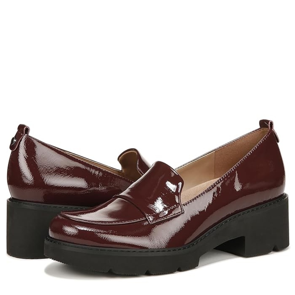 Naturalizer Darry Cabernet Sauvignon Patent‎ Burgundy Loafers Womens Sz 8 W Wide